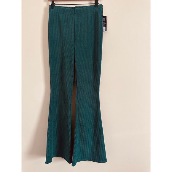 Chaser NWT Green Taraa Bluegrass Flared Leggings Size Small - Picture 3 of 5